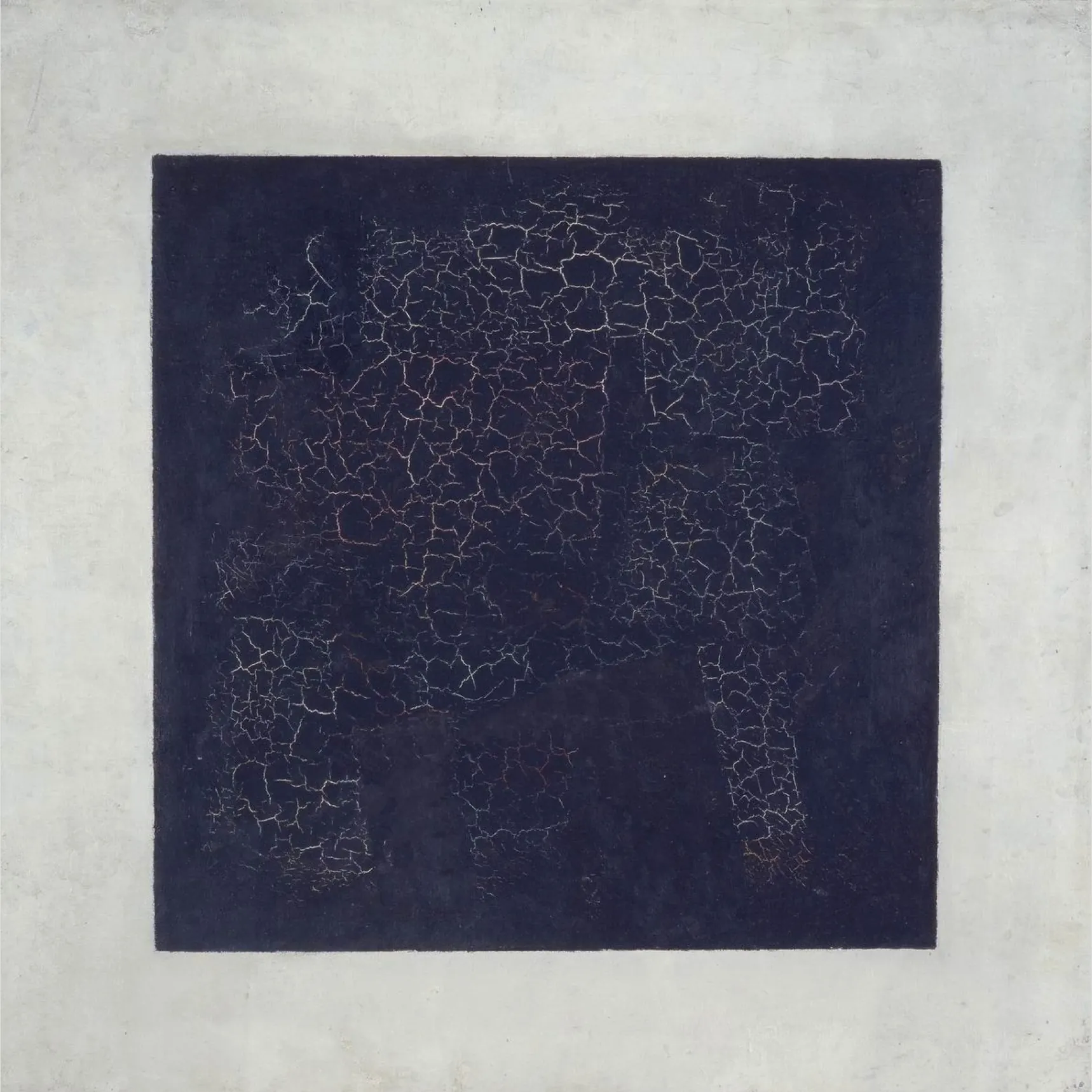 Kazimir Malevich, Black Square: a cracked black square on a white ground
